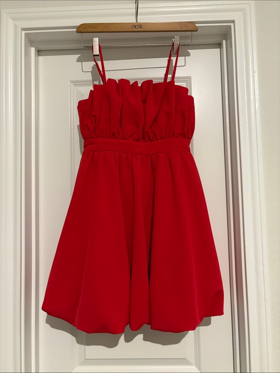 Thirty Thirty Dresses & Skirts - Thirty/Thirty Red Spaghetti Strap bubble Mini Dress